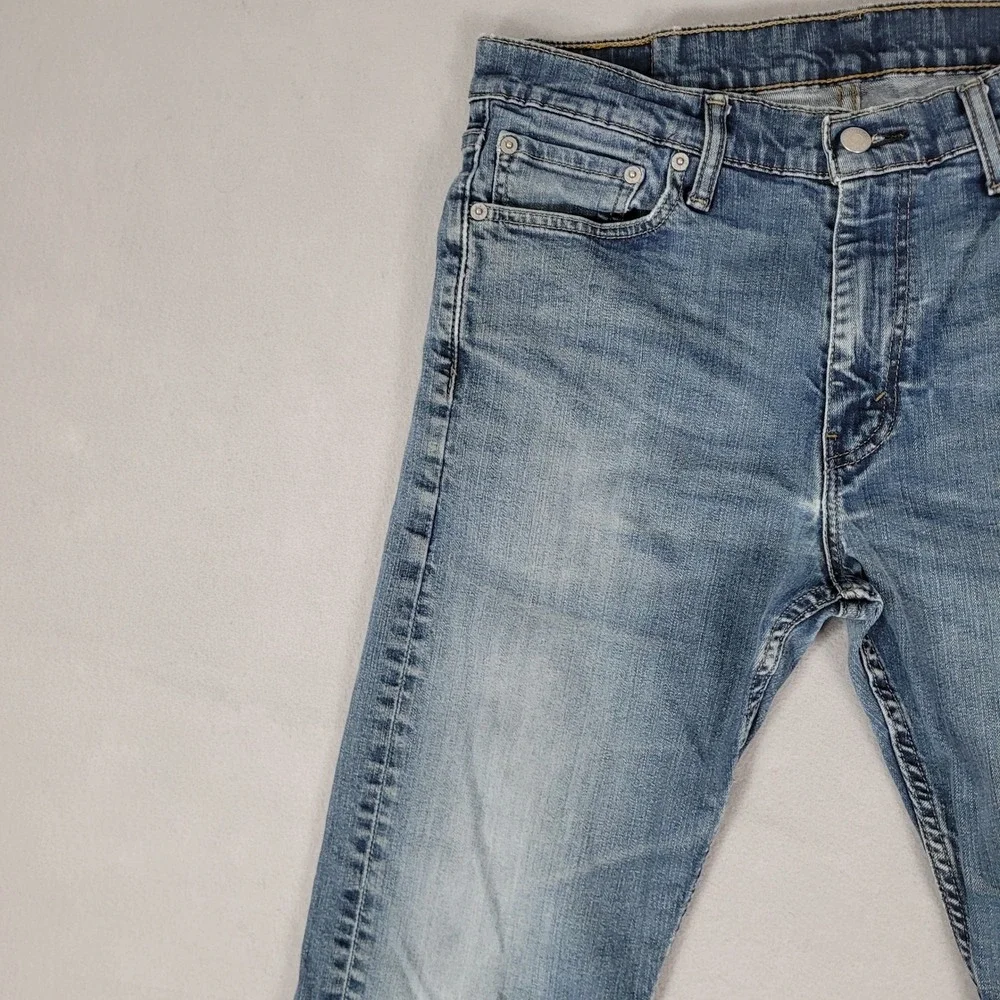 Levi's Jeans Mens 33x32 Blue 513 Slim Straight Stretch Denim Pants 513-1563